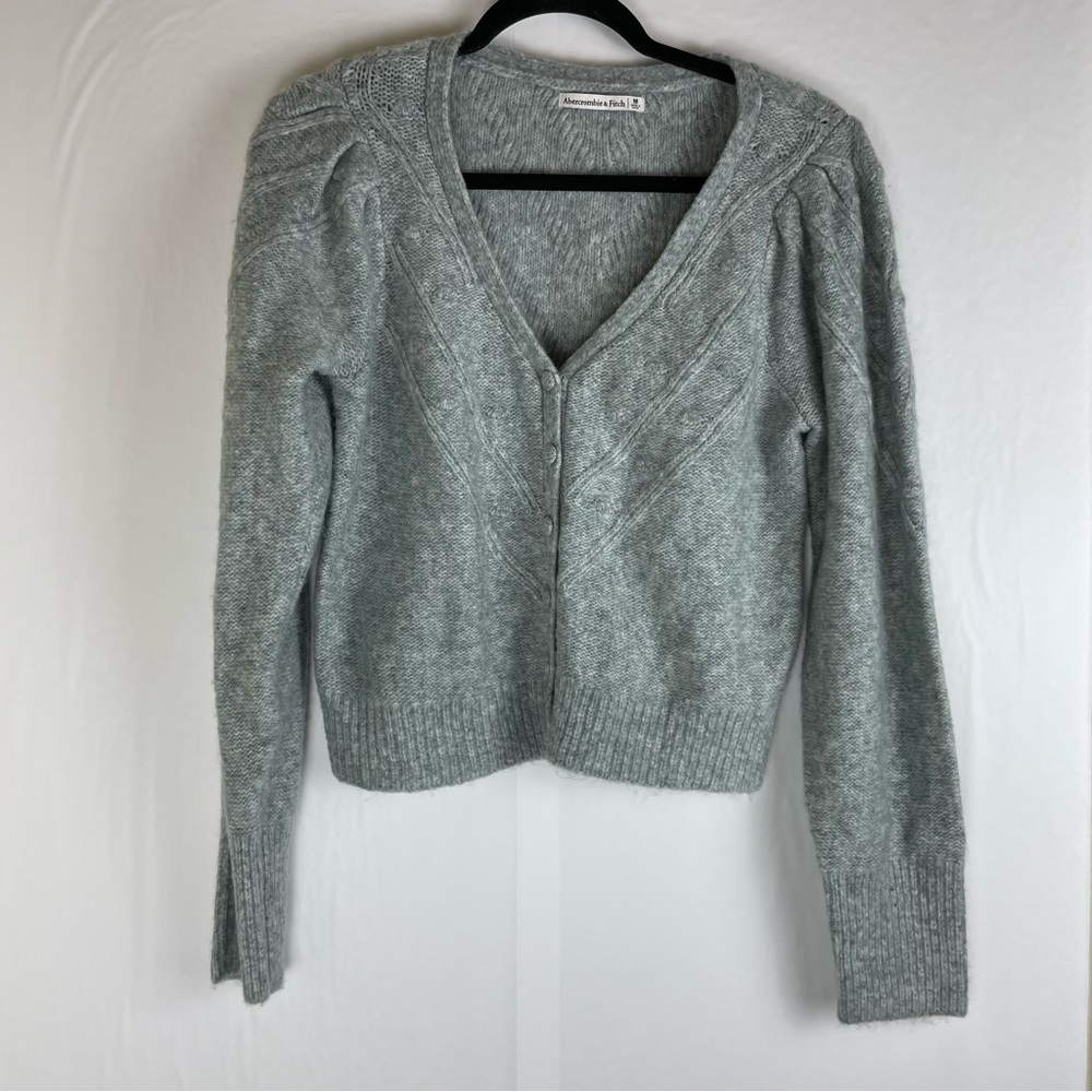 Abercrombie & Fitch Green V Neck Wool Sweater Size M
